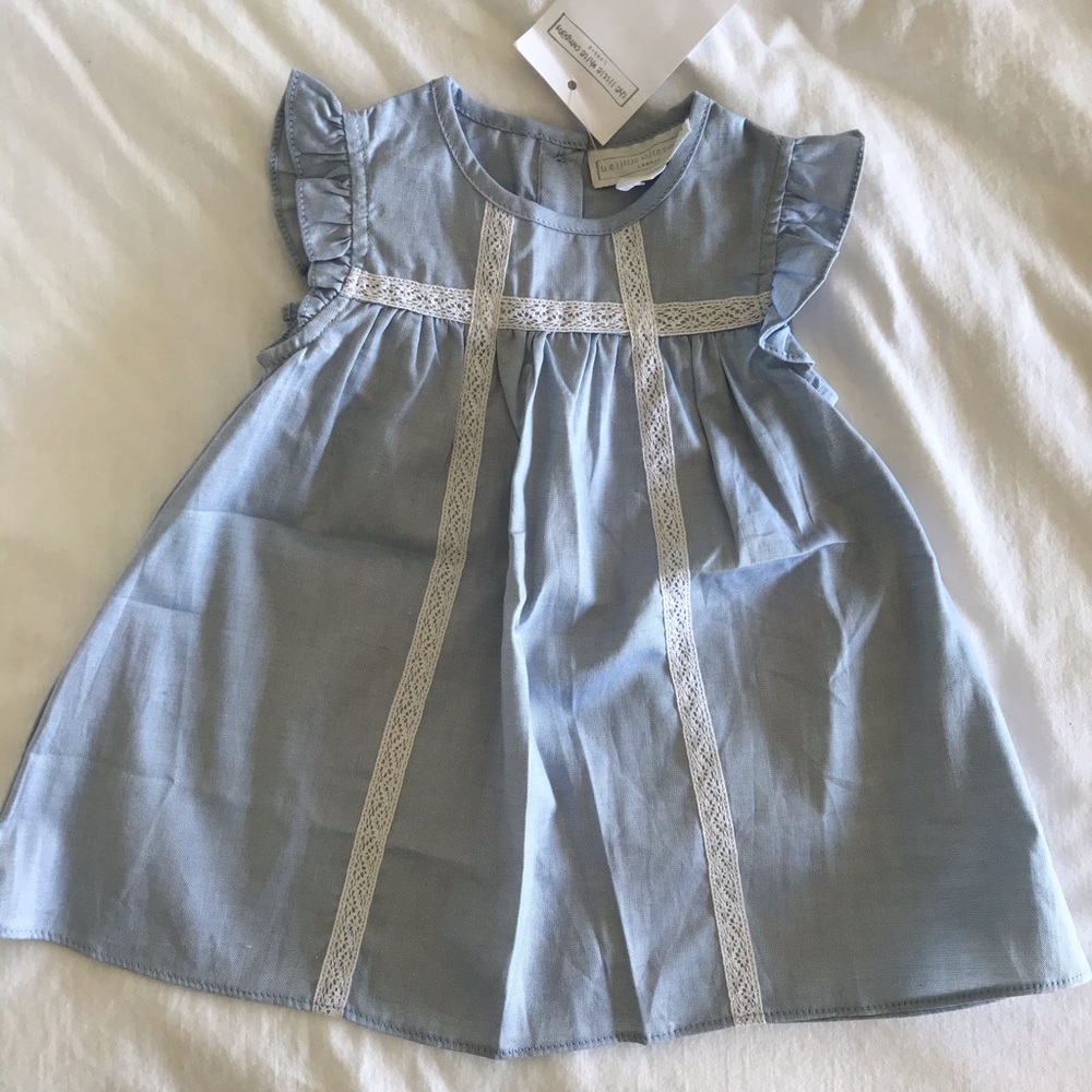 Baby girl blue dress and matching panties.